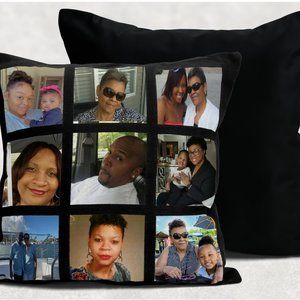 Custom Photo Mothers Fathers Day Birthday Gift 9 Panel Pillow